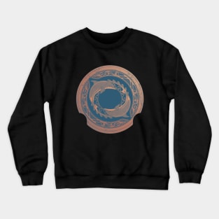 Dolphins on Atlantean Shield Crewneck Sweatshirt